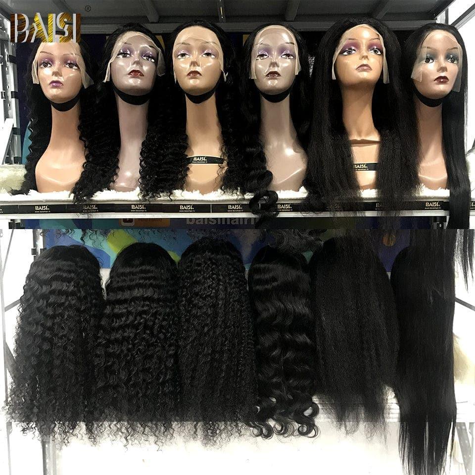 BAISI Vente en gros 1 perruque 129€ Lot De 12 Perruques Longue 24 pouces promo En 100% Cheveux Humains 12A FR38