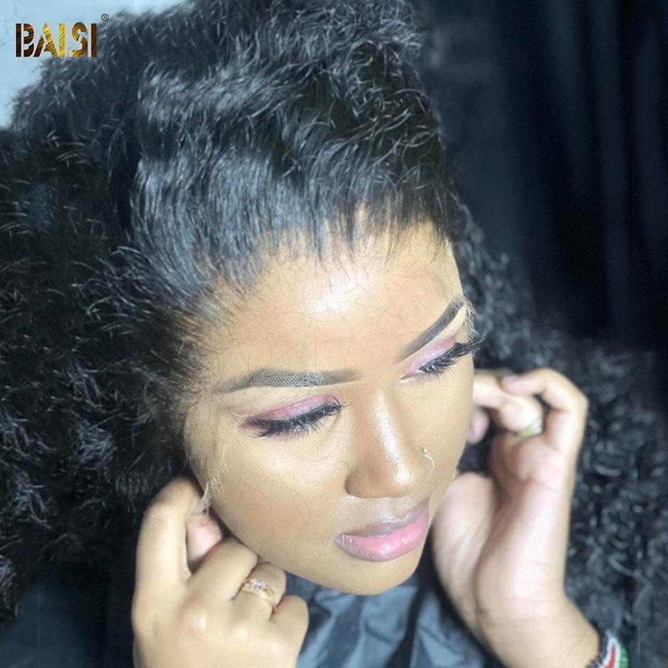 BAISI 13*4 HD Frontal Closure Perruque En Cheveux Humains