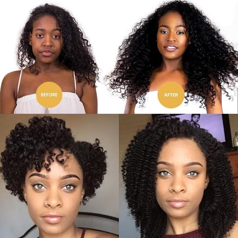 BAISI Extensões com Clips Encaracoladas em 100% Cabelo Humano 8 Peças e 120G por Lote