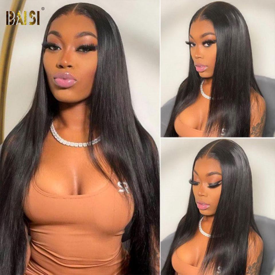 BAISI 12A 13x4 Frontal Lace Perruque Lisse Straight En 100% Cheveux Humains