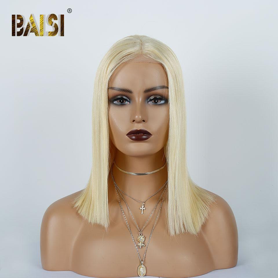 BAISI  #613 Couleur 4X4 Lace Closure Perruques Blonde 180% Densité Body Wave&Lisse