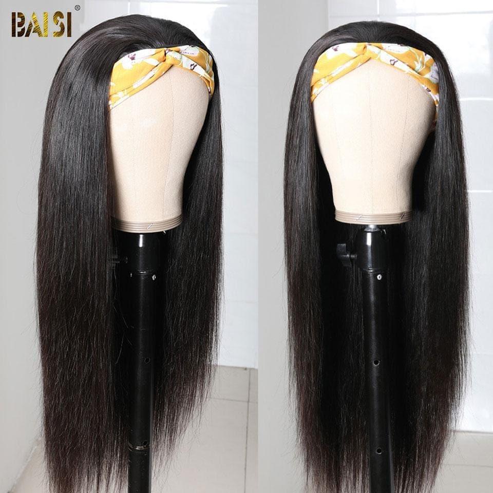 BAISI Perruque Bandeau Lisse Fabriquée A La Machine