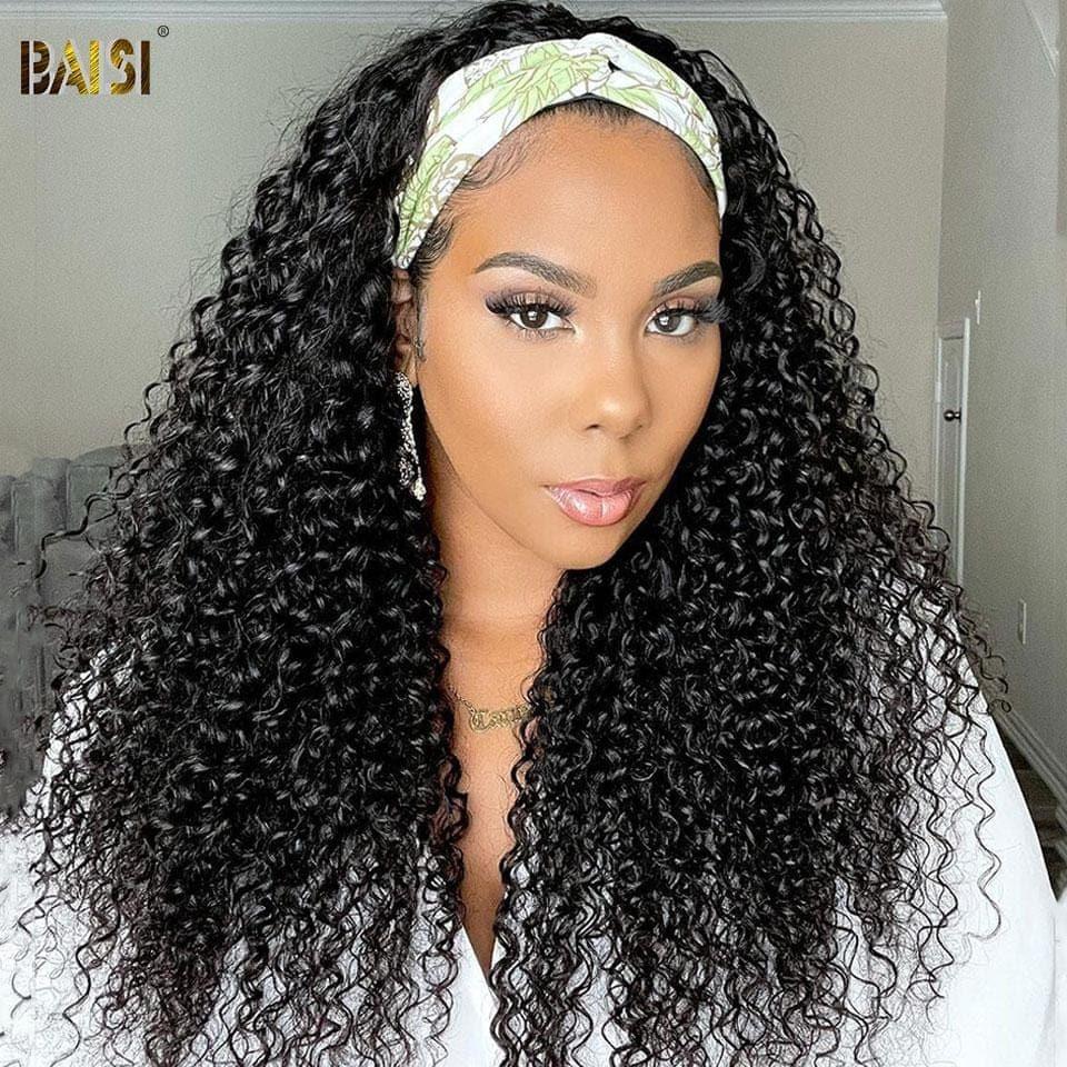 BAISI Perruque Bandeau Frisée Curly Fabriquée A La Machine 12 pouce 89€ 100% Cheveux humains