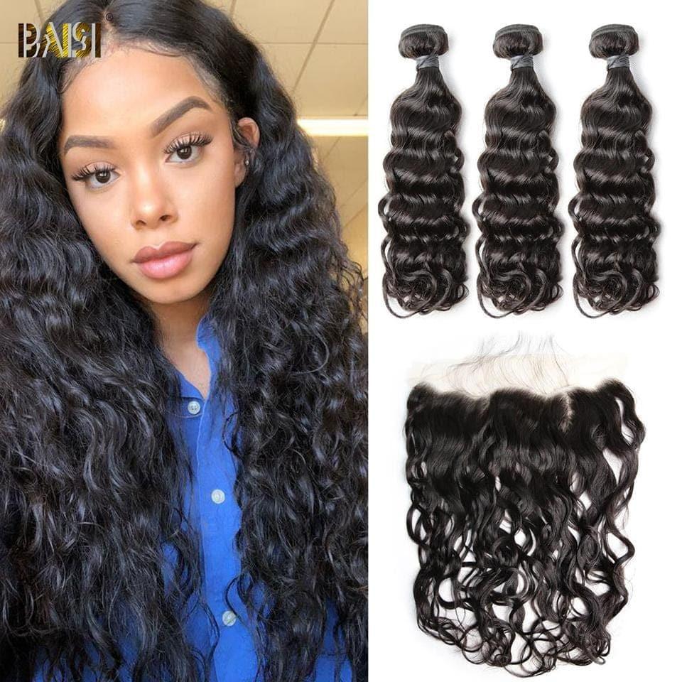BAISI 10A Tissage Avec Closure/Frontal En Grand Solde Water Wave