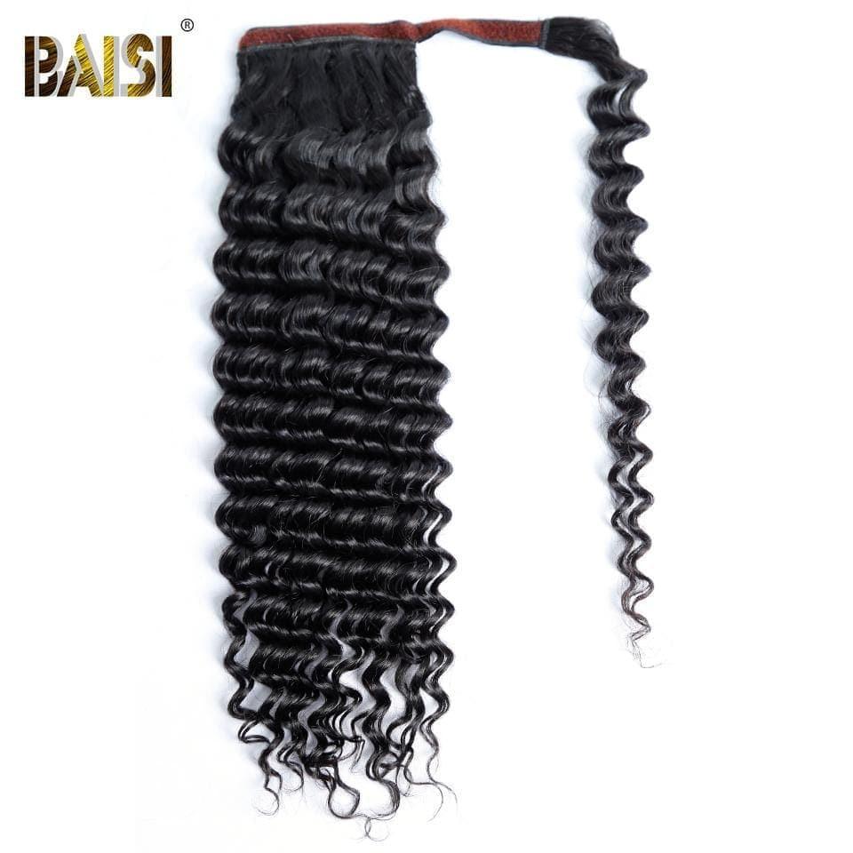 BAISI Queue De Cheval  Deep Wave En 100% Cheveux Naturels