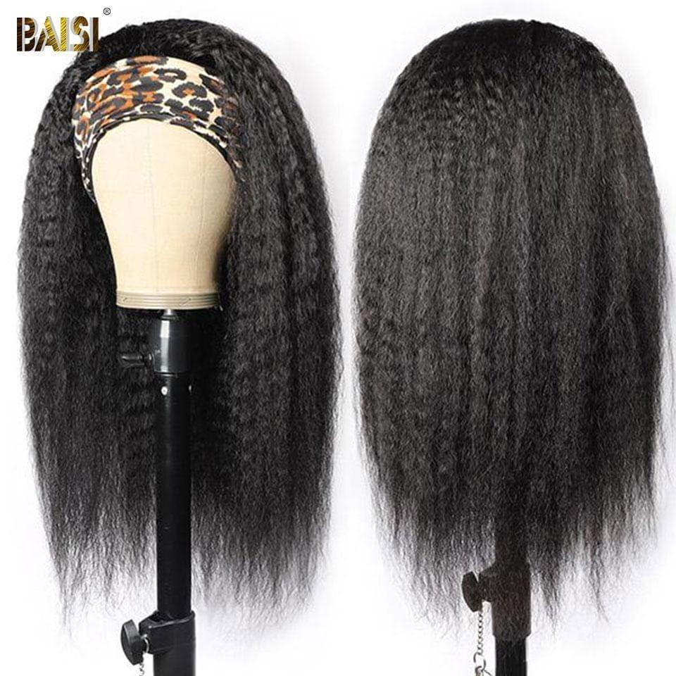 BAISI Perruque Bandeau Frisée Kinky Straight Fabriquée A La Machine
