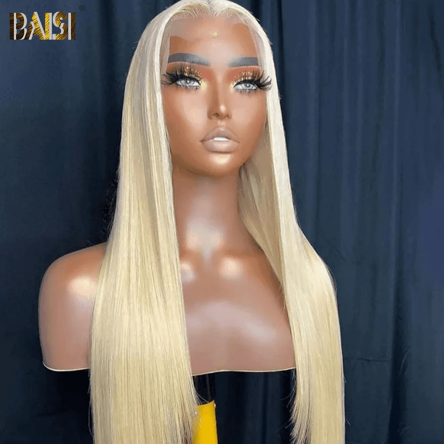 BAISI Acquista almeno 2 parrucche al prezzo di fabbrica fornitore 13X4 Frontal Parrucca Liscia Bionda 613# In 100% Veri Capelli Umani (Nessun Codice Necessario)