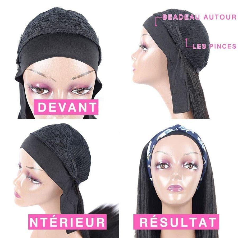 BAISI Achetez 2 perruques minimum au prix d'usine fournisseur Perruque Bandeau Kinky Sraight Yaki Fabriquée A La Machine (Pas Besoin de Code)