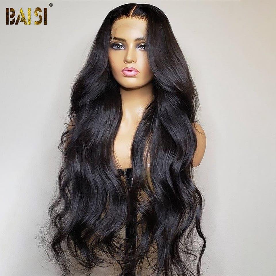 BAISI Achetez 2 perruques  minimum au prix d'usine Perruque Naturelle En Lace Frontal Body wave Cheveux Humains