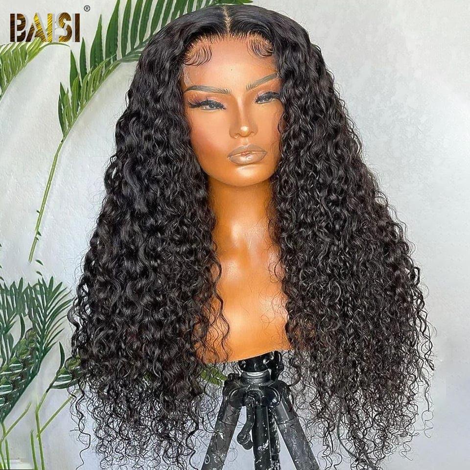 BAISI Achetez 2 perruques minimum au prix d'usine fournisseur 4x4 Closure Perruque Kinky Curly  En 100% Cheveux Humains En Cheveux Indians Brésiliens De Bonne Qualité (Pas besoins de code)