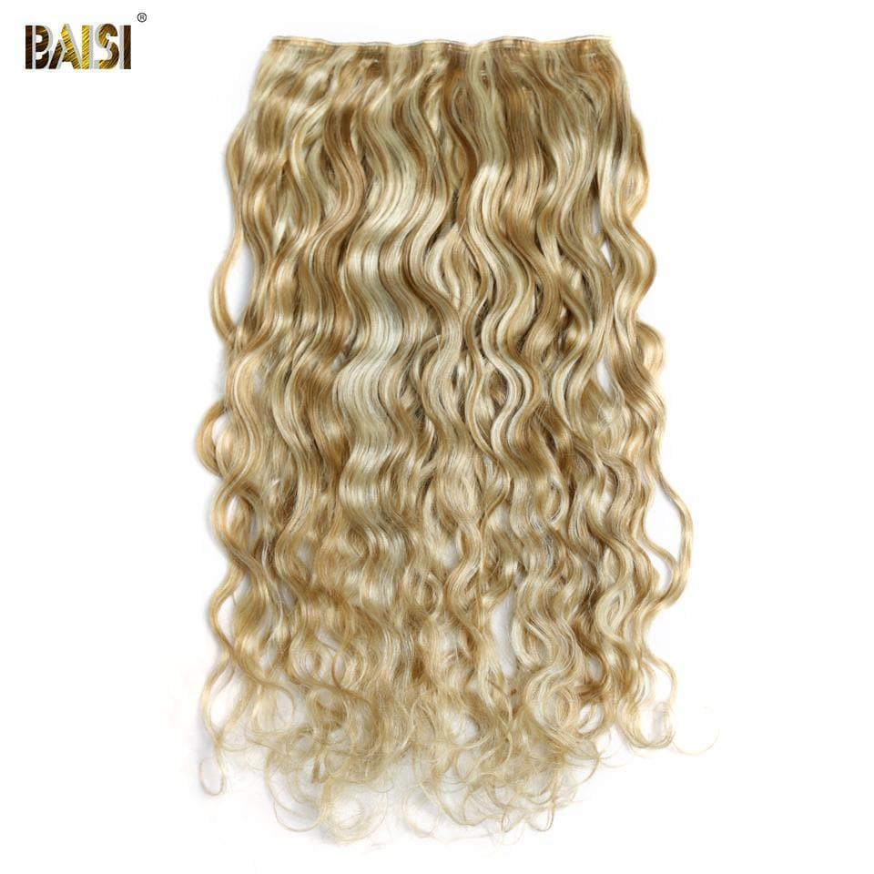 BAISI Extensions À Clips P#8-#613 Body Wave En 100% Cheveux Humains 8 Pièces et 120G Par Lot