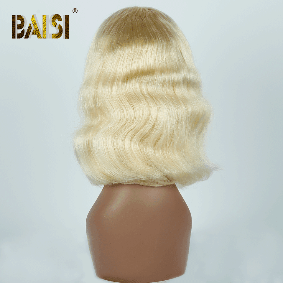 BAISI  #613 Couleur 4X4 Lace Closure Perruques Blonde 180% Densité Body Wave&Lisse