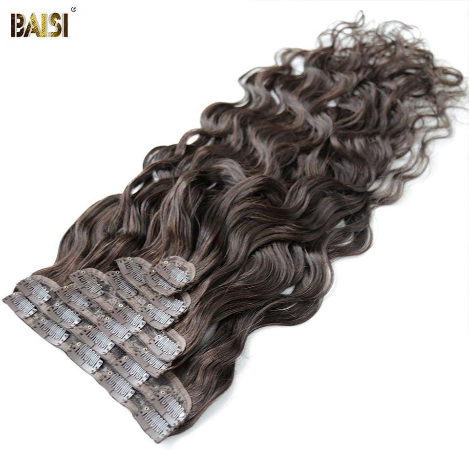 BAISI Extensions À Clips #2 Body Wave En 100% Cheveux Humains 8 Pièces et 120G Par Lot