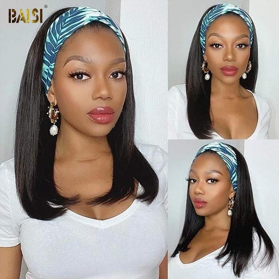 BAISI Perruque Bandeau Lisse Fabriquée A La Machine
