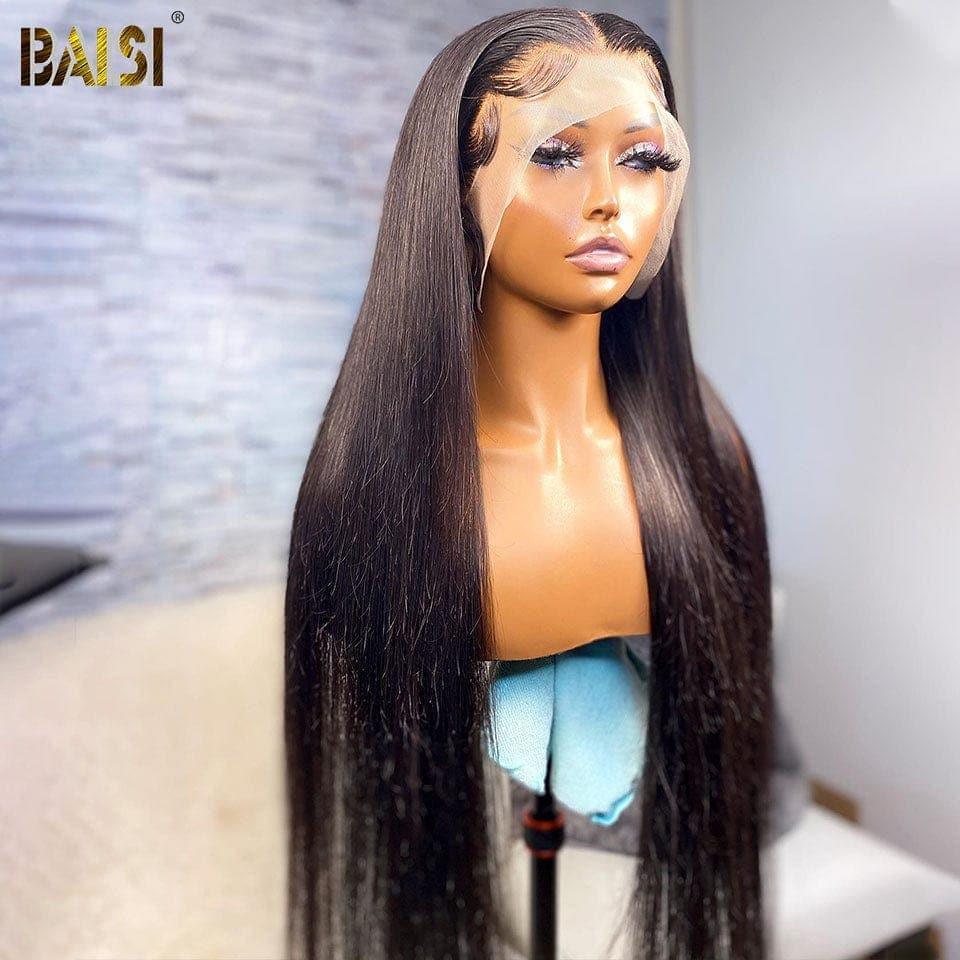 BAISI Acquista almeno 2 parrucche al prezzo di fabbrica fornitore 13X4 frontale parrucca troppo lunga liscia in 100% capelli umani