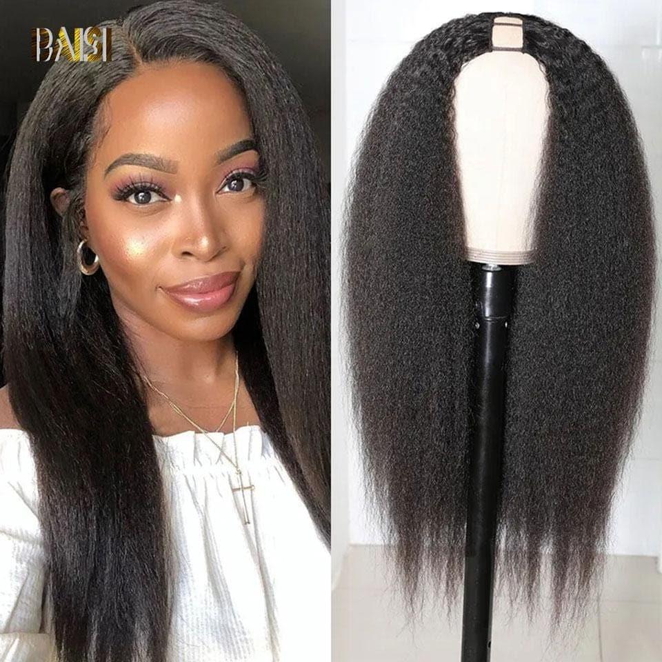 BAISI U PART PERRUQUE SANS LACE KINKY STRAIGHT