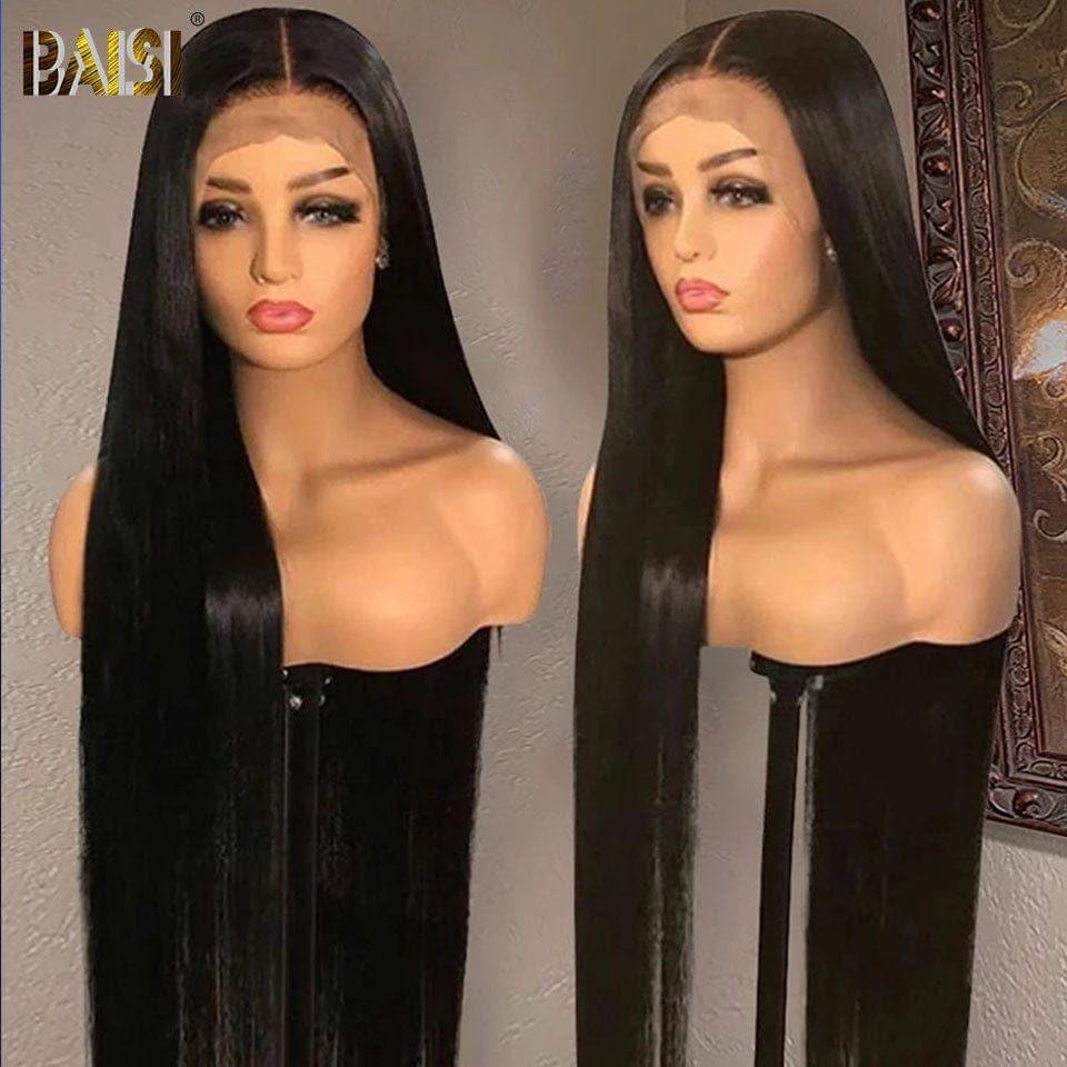 BAISI Acquista almeno 2 parrucche al prezzo di fabbrica fornitore 13X4 frontale parrucca troppo lunga liscia in 100% capelli umani