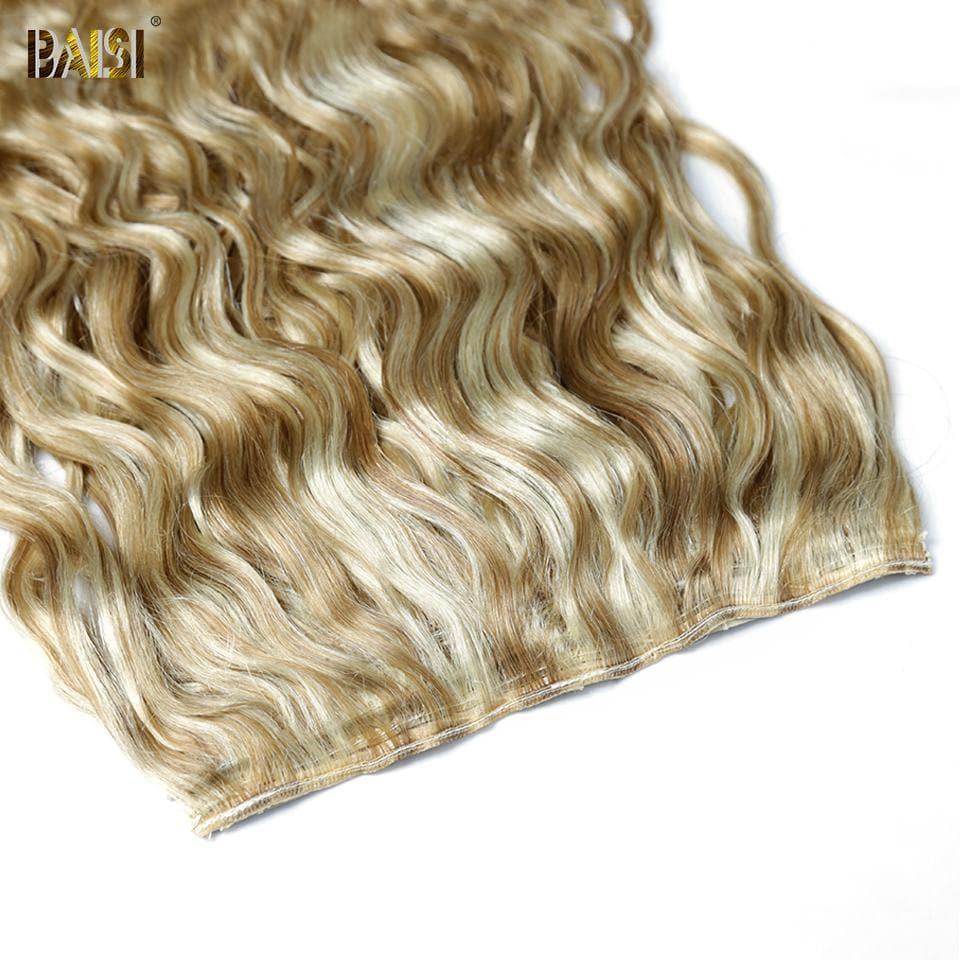 BAISI Extensions À Clips P#8-#613 Body Wave En 100% Cheveux Humains 8 Pièces et 120G Par Lot