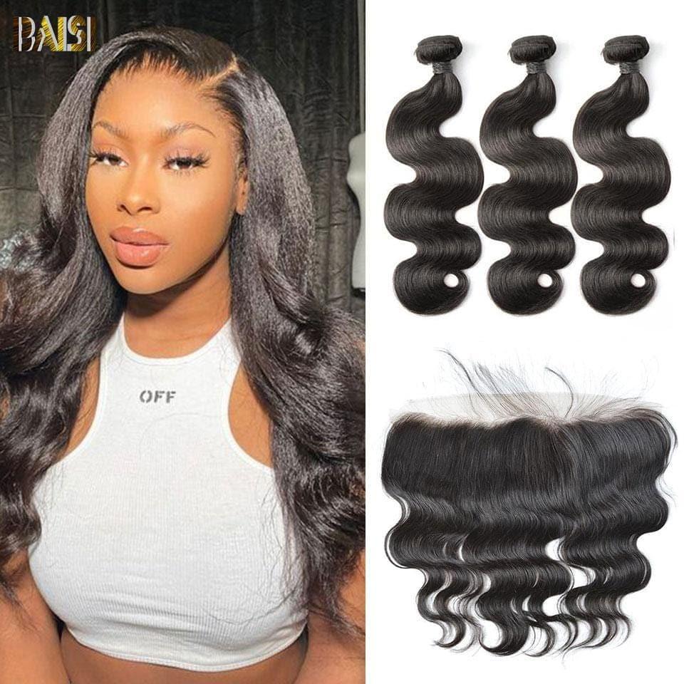 BAISI 10A Tissage Avec Closure/Frontal En Grand Solde Body Wave