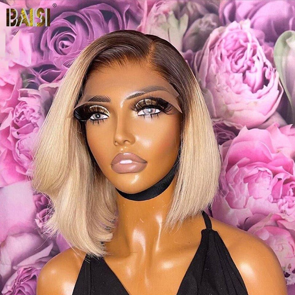 BAISI HAIR FR 4X4 closure perruque en Marron Blonde #4#613