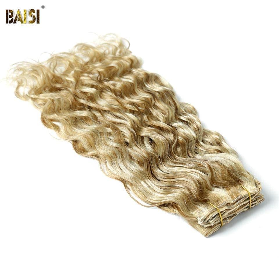 BAISI Extensions À Clips P#8-#613 Body Wave En 100% Cheveux Humains 8 Pièces et 120G Par Lot