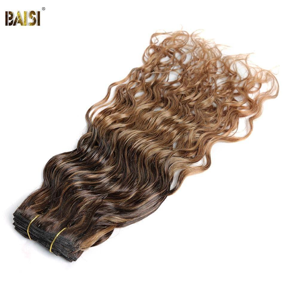 BAISI Extensions À Clips F#4-T#30-#30 Body Wave En 100% Cheveux Humains 8 Pièces et 120G Par Lot