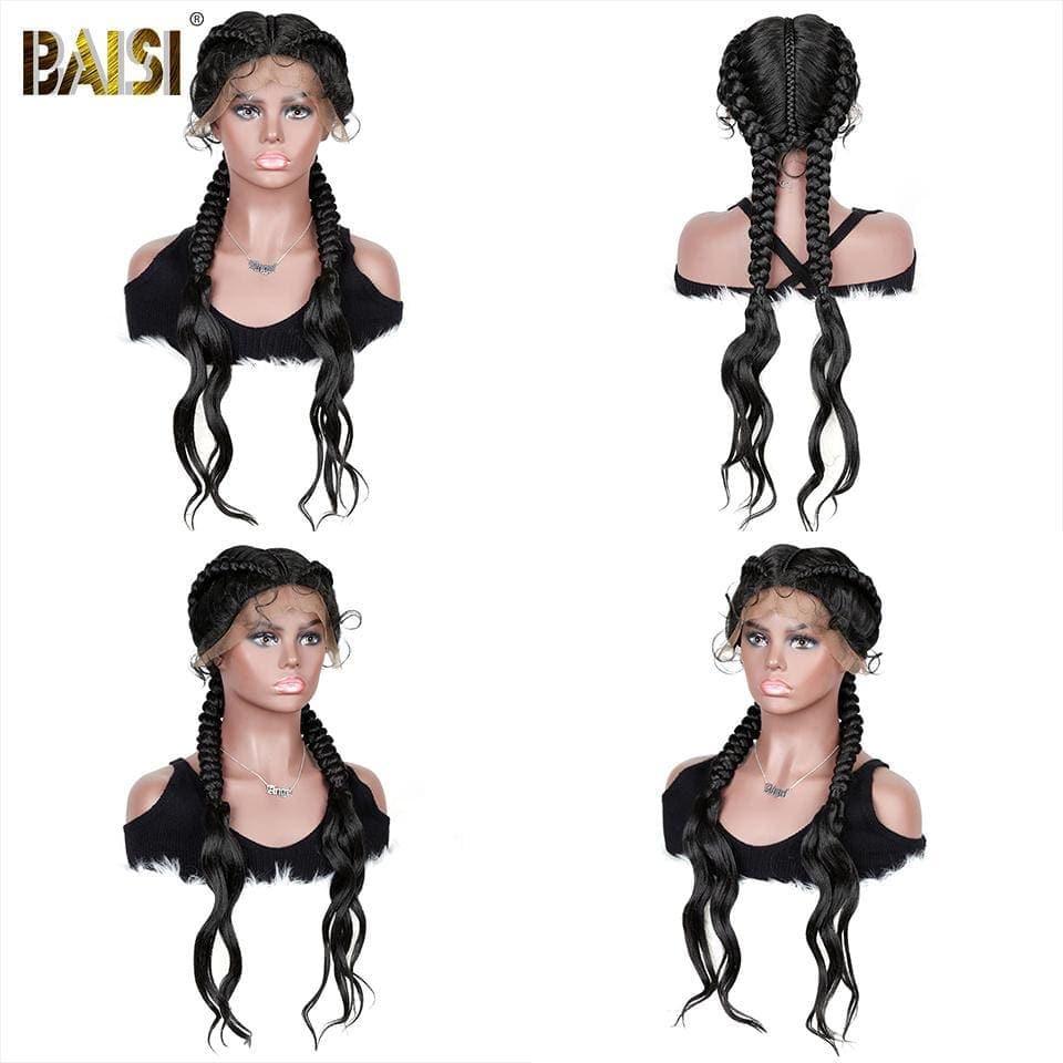 BAISI Braided Wigs Natte Long Synthetic Tresse Naturelle