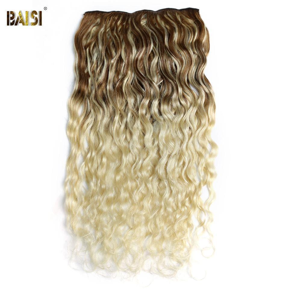 BAISI Extensions À Clips F-T#6-#613 Body Wave En 100% Cheveux Humains 8 Pièces et 120G Par Lot