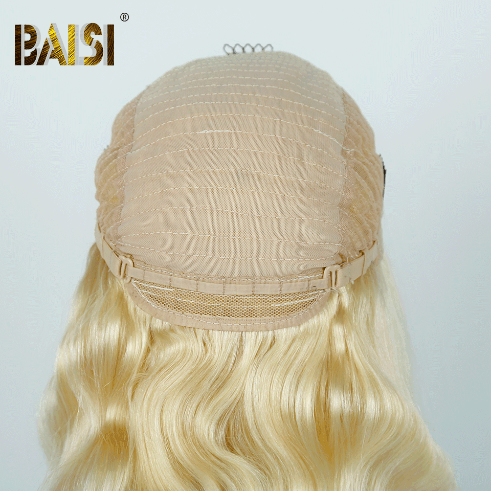 BAISI  #613 Couleur 4X4 Lace Closure Perruques Blonde 180% Densité Body Wave&Lisse