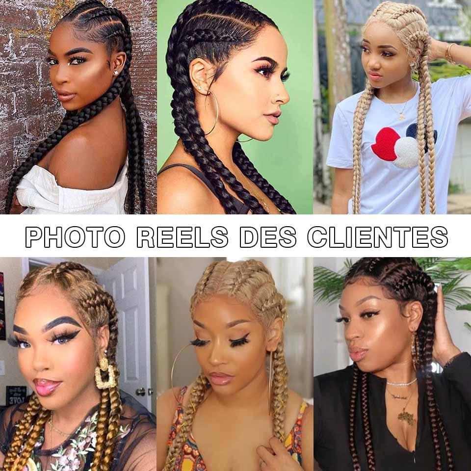 BAISI NATTES DE 30 POUCES EN 100% Cheveux synthétiques