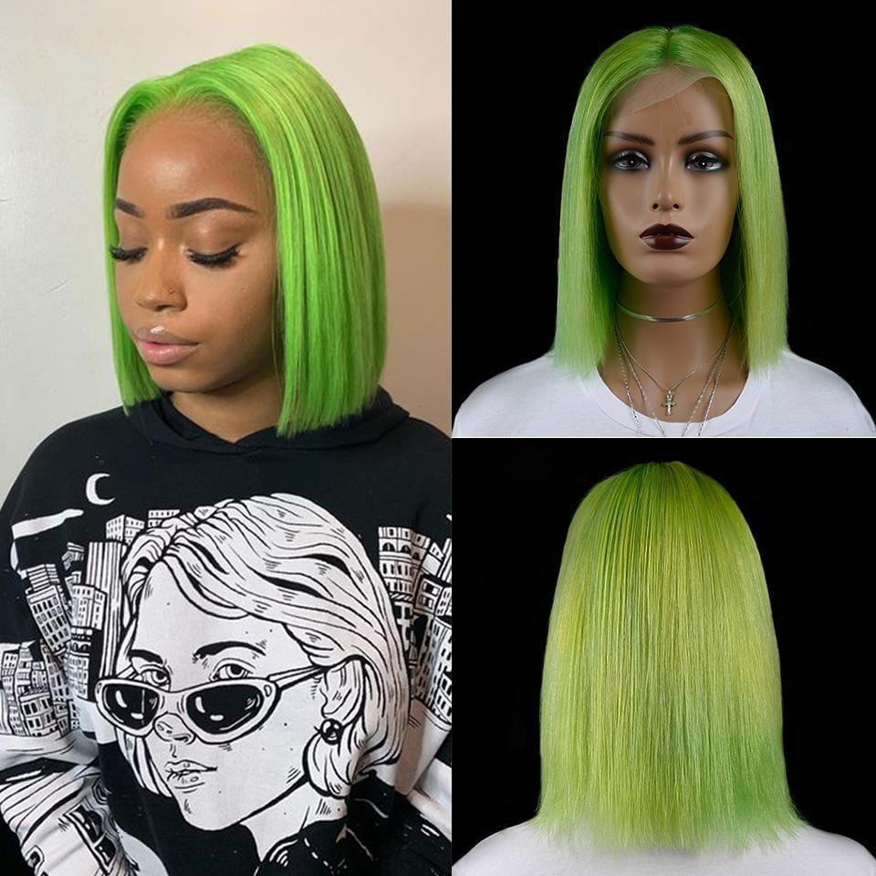 BAISI Perruque Carrée Coloréé Personnalisée En 100% Cheveux Naturels