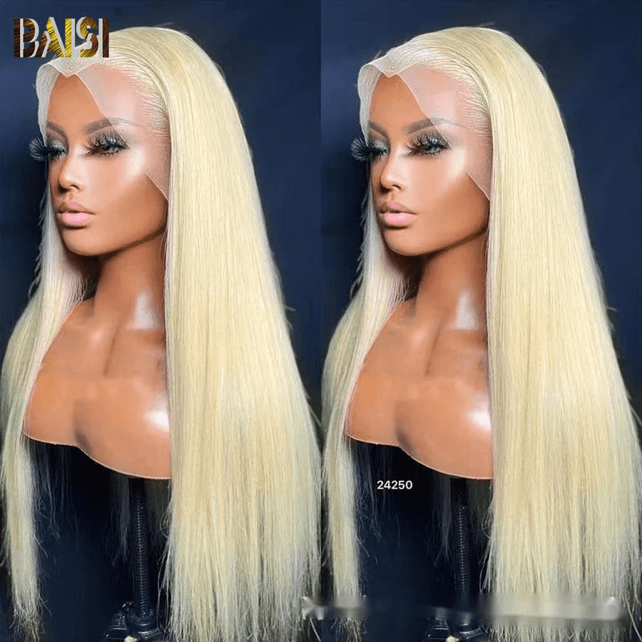 BAISI Acquista almeno 2 parrucche al prezzo di fabbrica fornitore 13X4 Frontal Parrucca Liscia Bionda 613# In 100% Veri Capelli Umani (Nessun Codice Necessario)