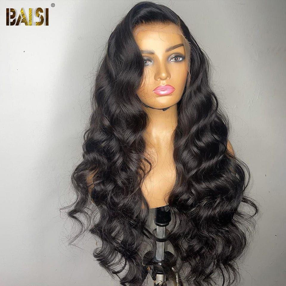 BAISI Achetez 2 perruques minimum au prix d'usine fournisseur 13x4 Lace Frontal Perruque Body Wave Sans Colle Lace déjà couper Facile à Porter En 100% Cheveux Humains (Pas Besoins De Code)