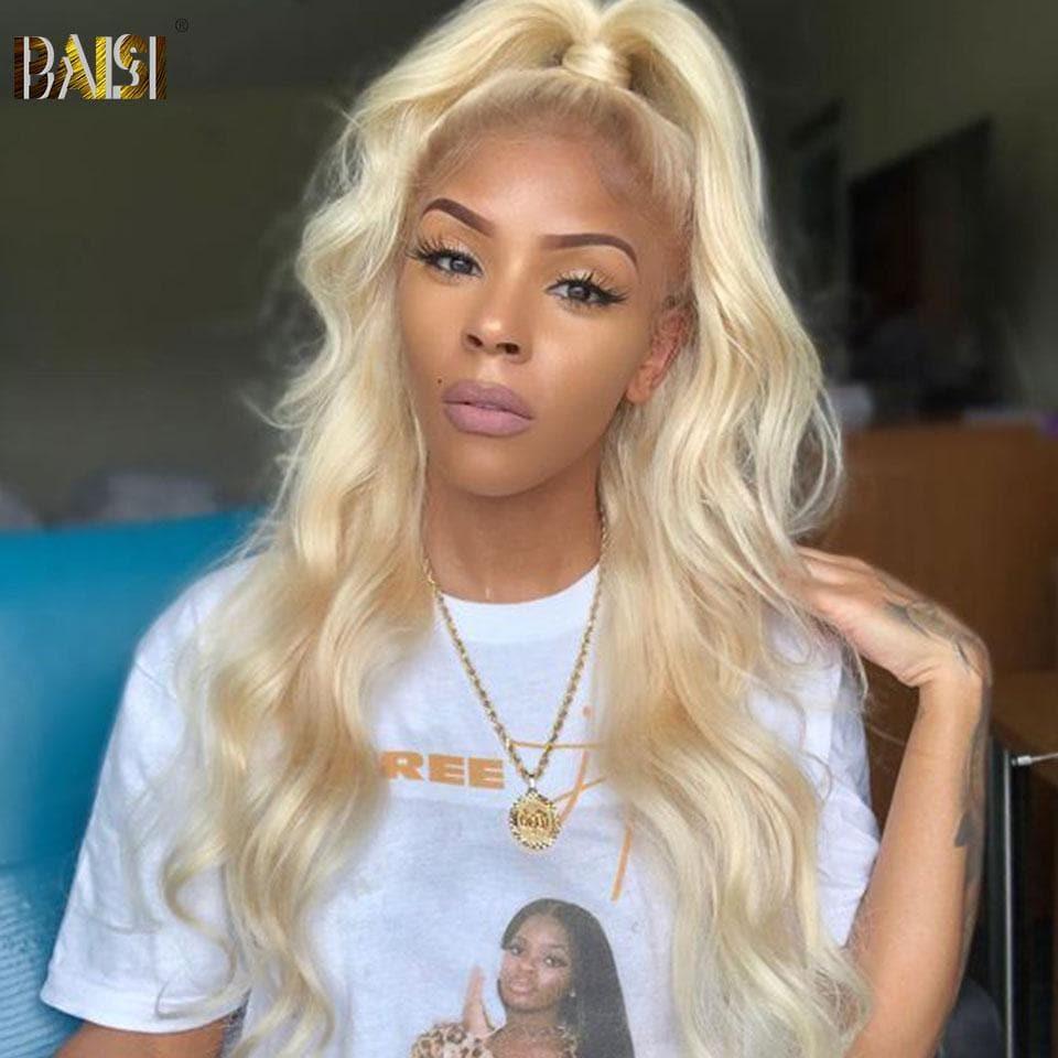 BAISI HAIR FR Perruque Personnalisée Couleur Blonde #613 Body Wave Bonne Qualité en 100% Vrais Cheveux