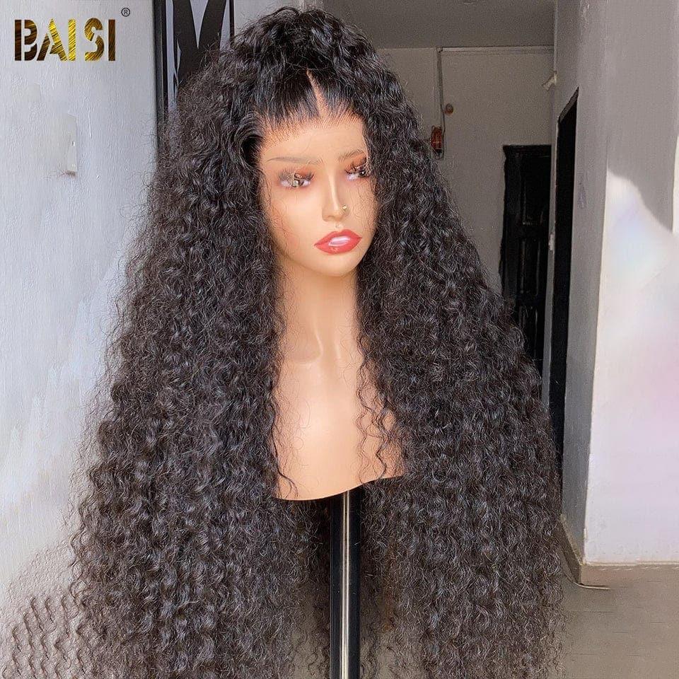 BAISI Achetez 2 perruques minimum au prix d'usine fournisseur en France TVA 0€ 48H arrivé 13x4 Lace Frontal Perruque deep wave  En 100% Cheveux Humains (Pas Besoins De Code)