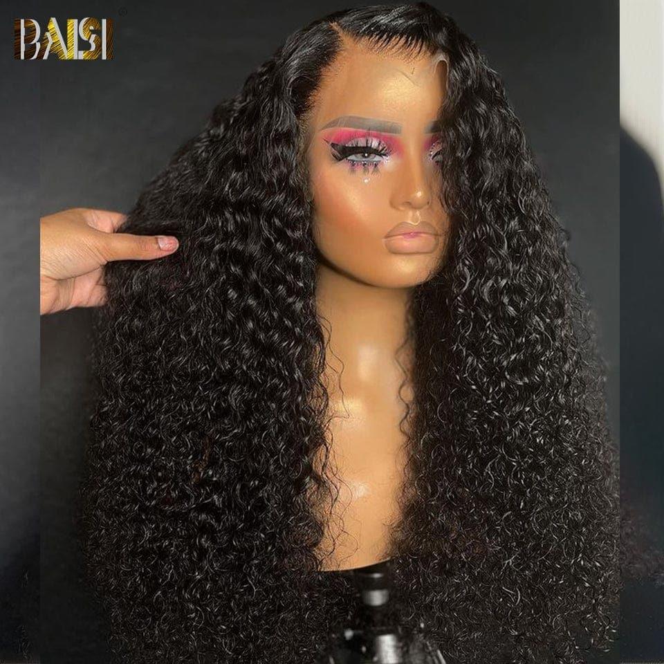BAISI Compre 2 perucas no mínimo ao preço de fábrica do fornecedor Peruca Natural Já Penteada 139€ Em Lace 13X4 Frontal Curly em 100% Cabelo Humano (Sem Código)