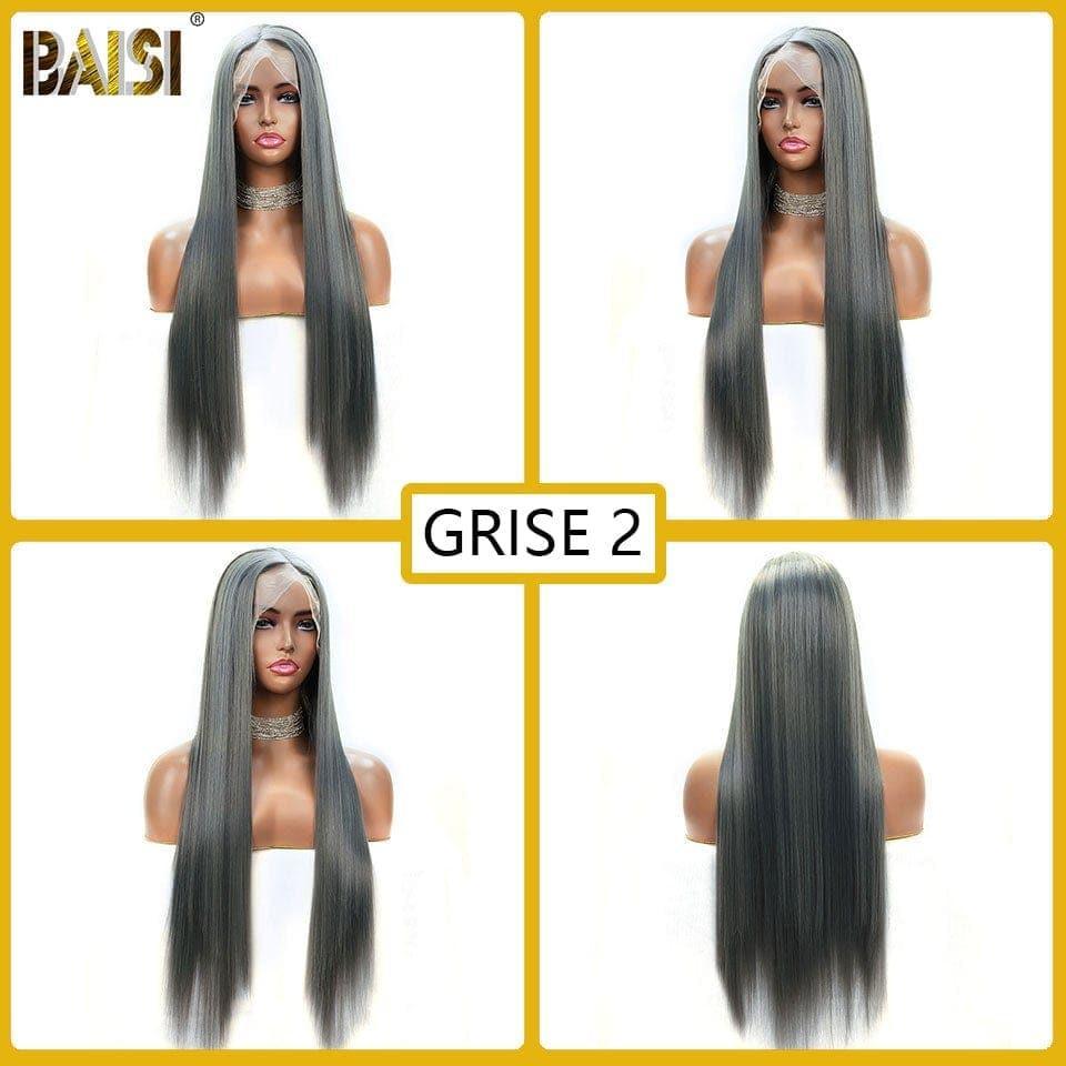 BAISI T Part Lace Perruque Longue En Couleur En Cheveux Synthétique