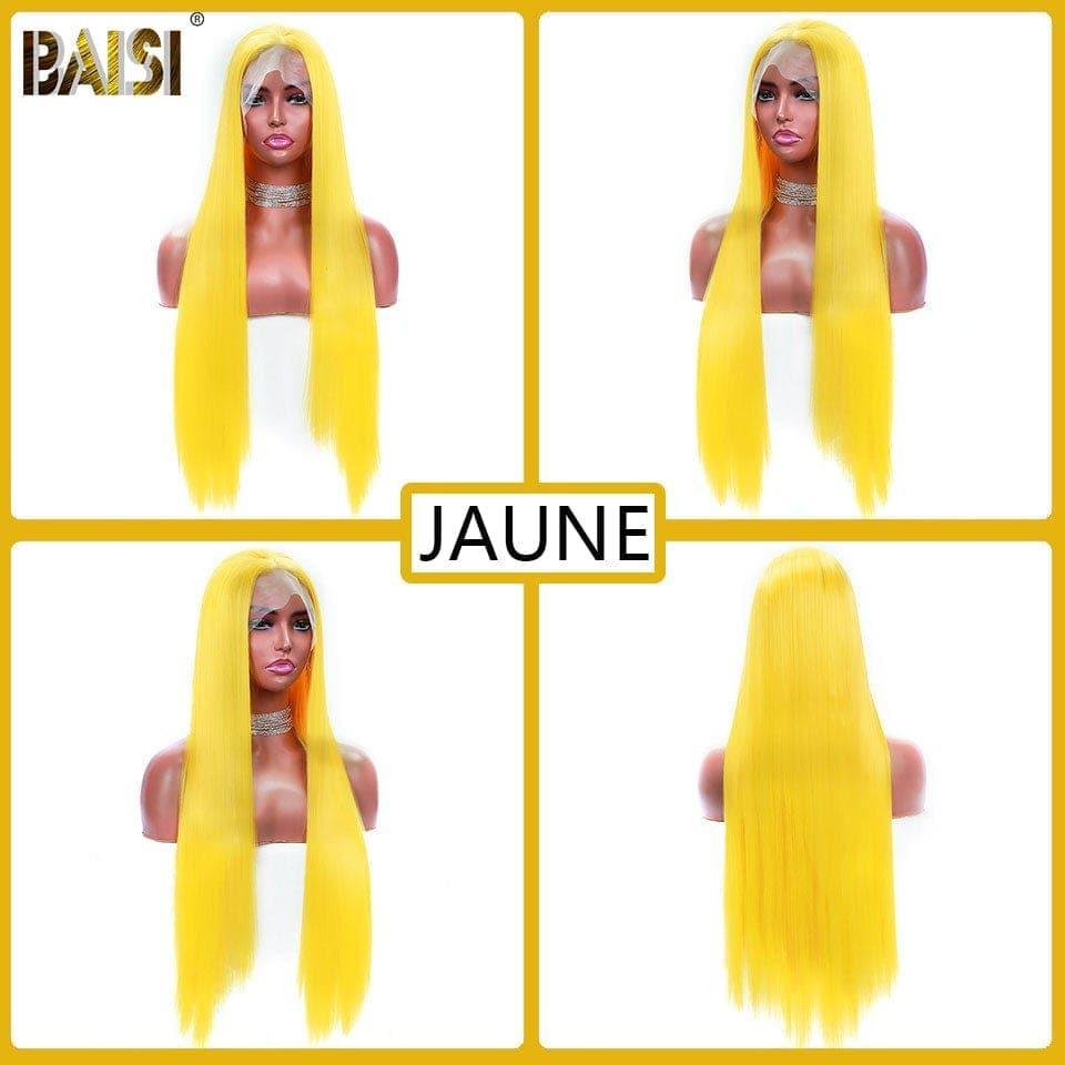 BAISI T Part Lace Perruque Longue En Couleur En Cheveux Synthétique