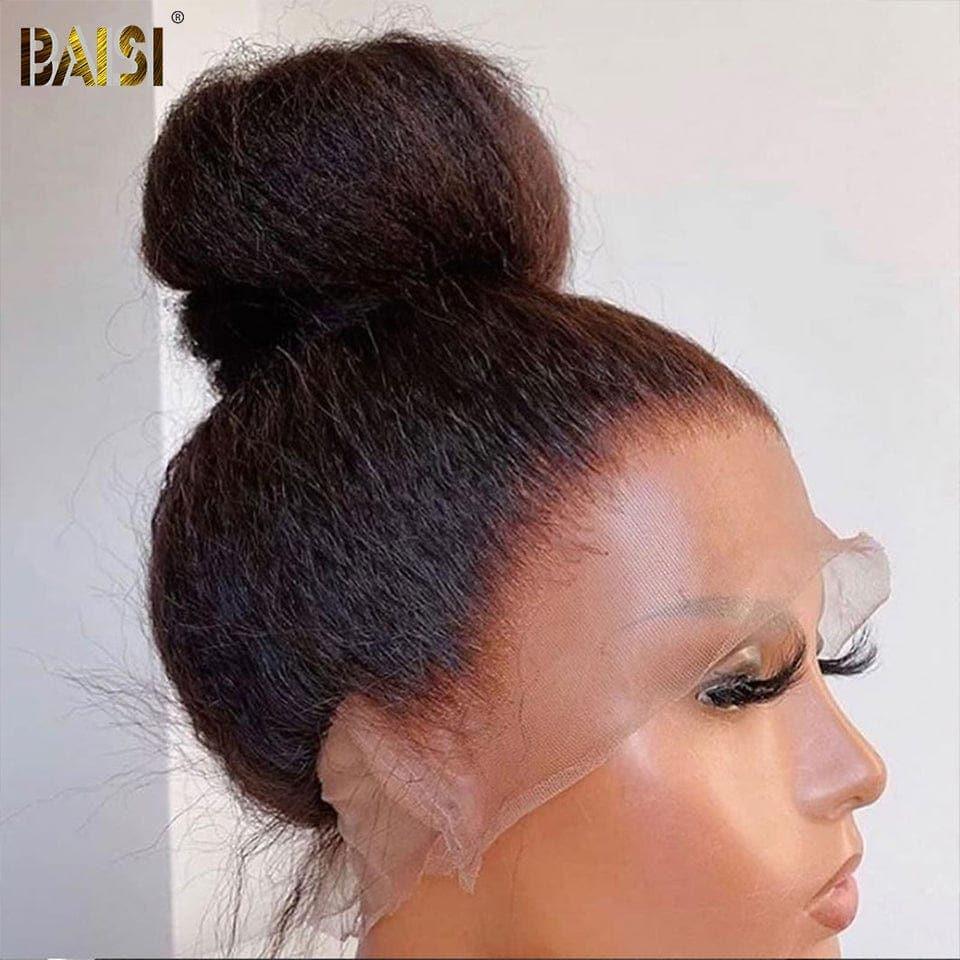 BAISI Achetez 2 perruques minimum au prix d'usine fournisseur 360 full lace perruque kinky straight Yaki en 100% vrais cheveux humains  (Pas Besoin De Code)