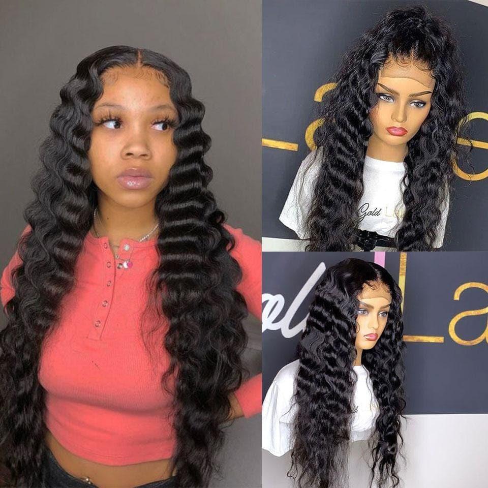 BAISI 4*4 #613 & Preto Natural Peruca Lace Closure em 100% cabelo humano 200% densidade