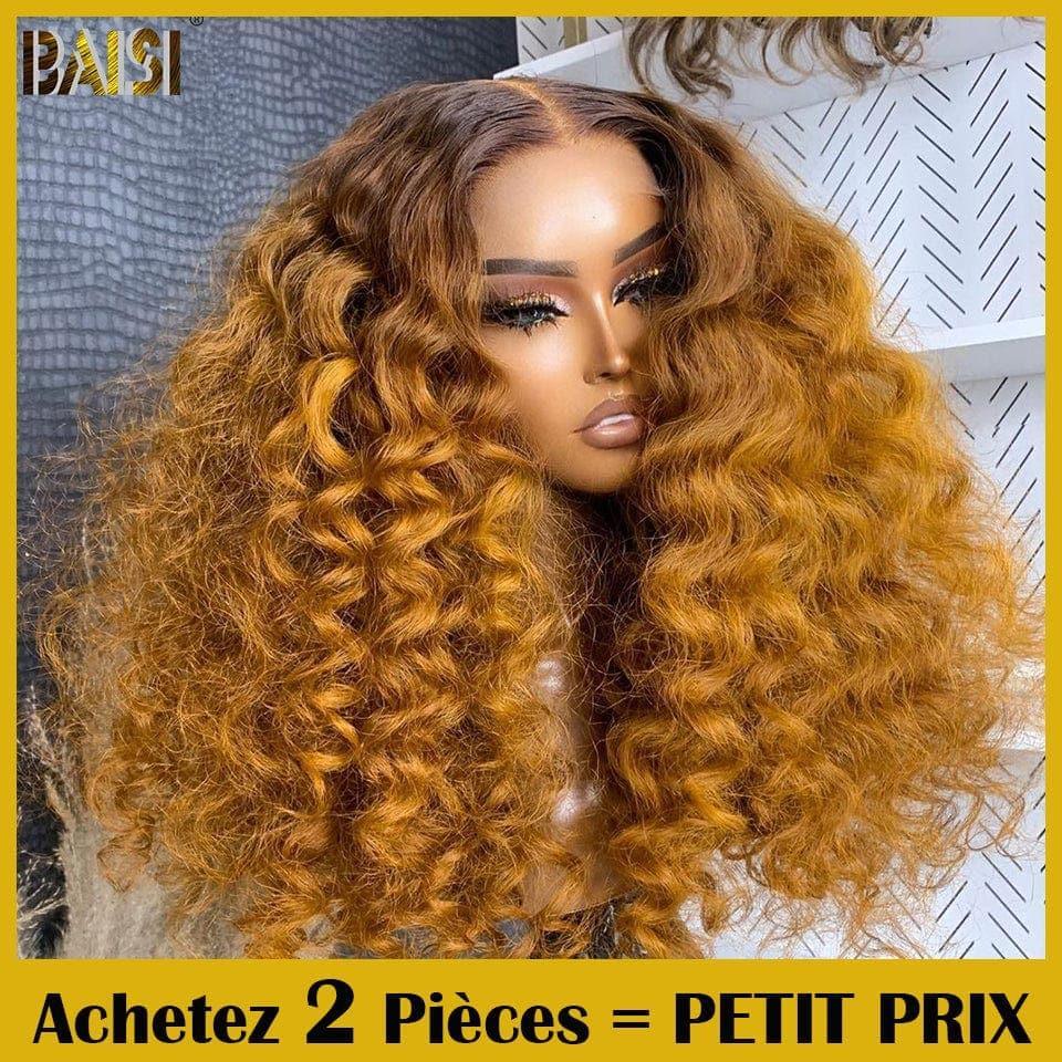 BAISI Acquista minimo 2 parrucche al prezzo di fabbrica fornitore 13x4 Lace Frontal Parrucca Onde naturali Colore Marrone #4#30 In 100% Capelli Umani (Nessun codice necessario)