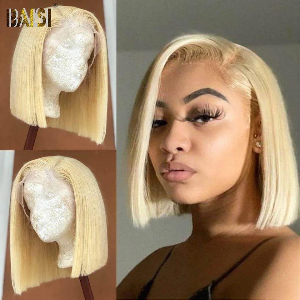 BAISI Lace Frontal Perruque Carrée En Couleur