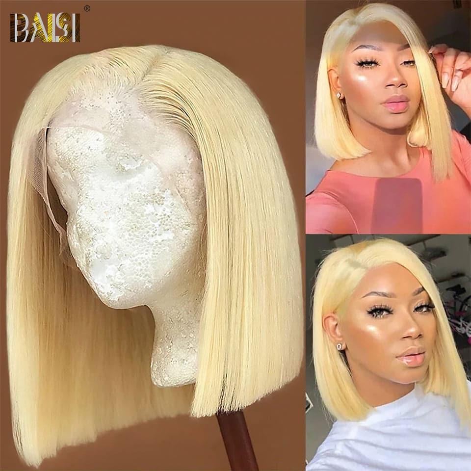 BAISI Lace Frontal Perruque Carrée En Couleur