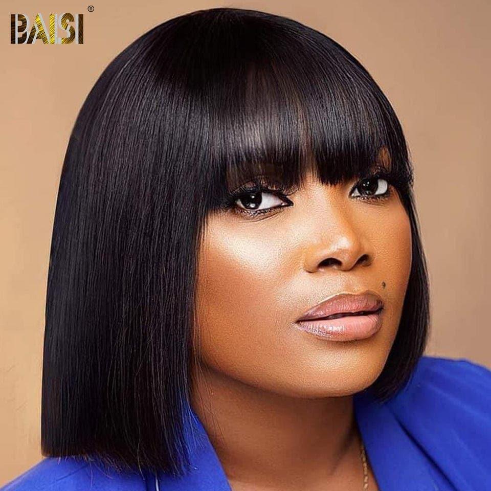 BAISI Achetez 2 perruques minimum au prix d'usine fournisseur AVEC FRANGE Perruques de Luxe 100% Vietnam Hair  SDD BONE STRAIGHT  A1  cheveux double drawn 15A (Pas besoins de code)