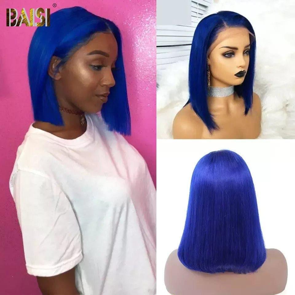 BAISI Lace Frontal Perruque Carrée En Couleur