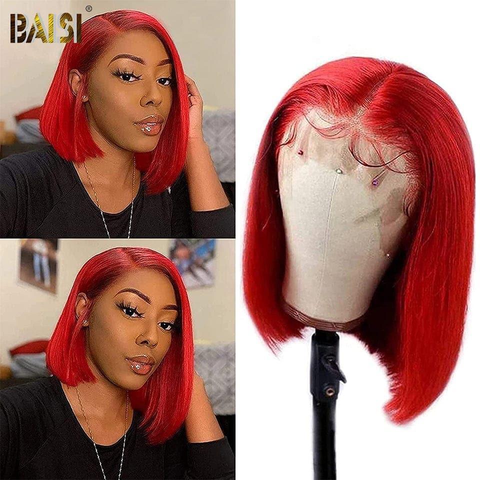 BAISI Lace Frontal Perruque Carrée En Couleur
