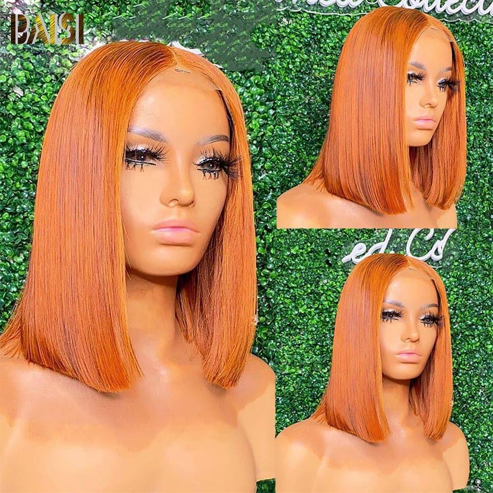 BAISI Lace Frontal Perruque Carrée En Couleur
