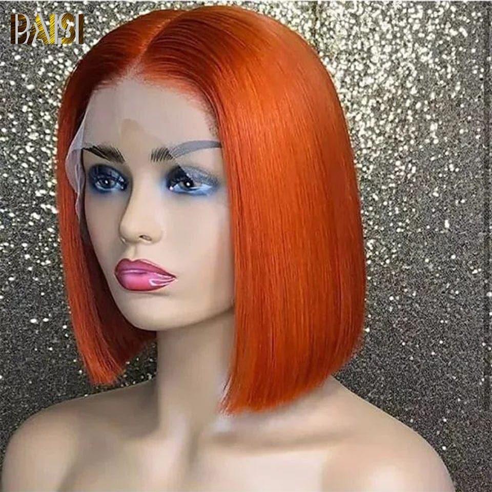 BAISI Lace Frontal Perruque Carrée En Couleur