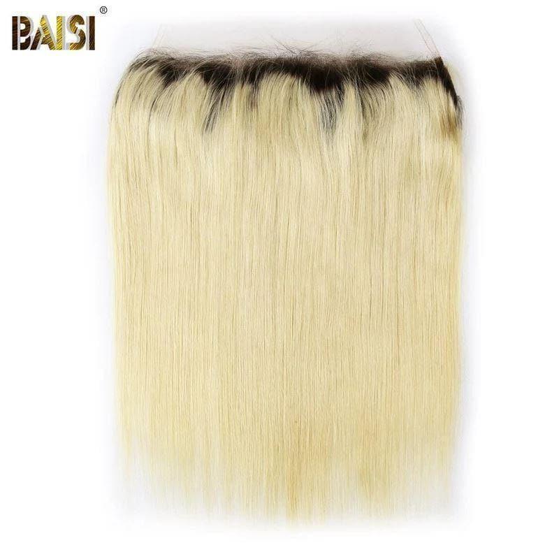 BAISI 10A Lace Frontal En 100% Cheveux Humains Blondes Avec Racine Noire 1B/613# Straight Lisse