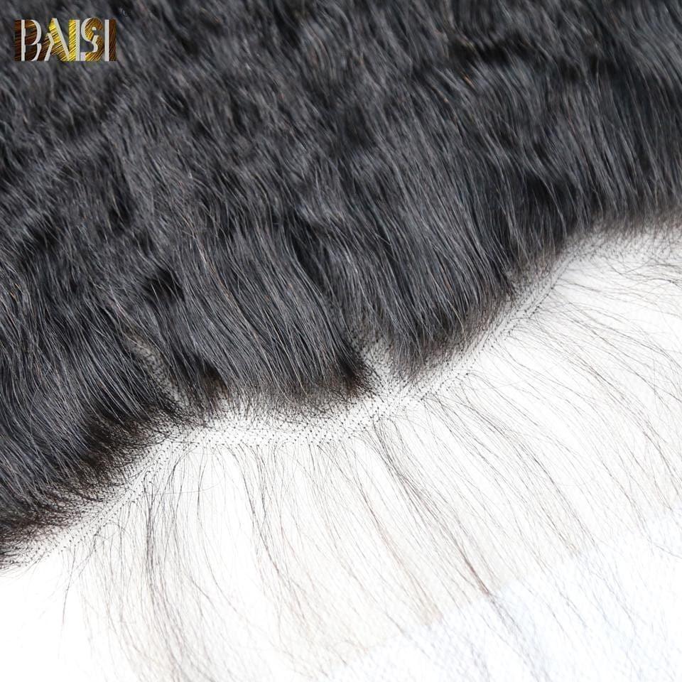 BAISI 10A Lace Frontal En 100% Cheveux Vierges Kinky Straight 13x4